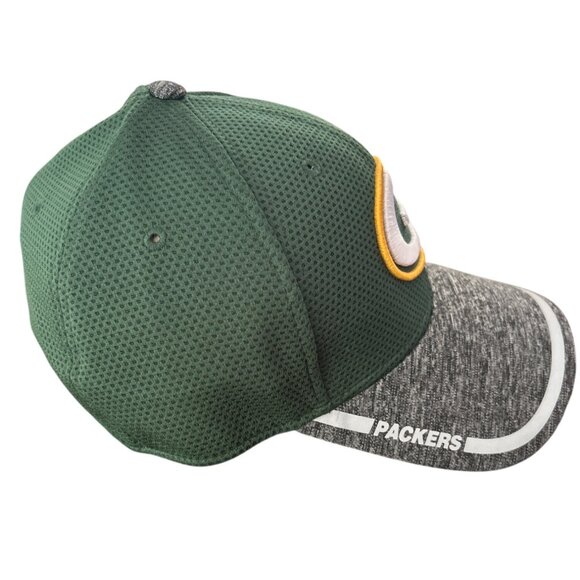 Green Bay Packers New Era 39Thirty Green Gray Stretch Fit Cap M/L - Picture 4 of 7